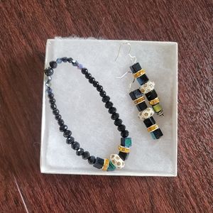 JEWELRY SET  ARTESAN CREATED DESIGNED  CHANDOLIER CHARM MATCHING 1 SIZE BRACELET